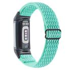 For Fitbit Charge 5 Buckle Wave Braided Nylon Watch Band(Teal) - 2