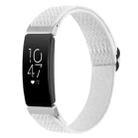 For Fitbit Inspire 2 Buckle Wave Braided Nylon Watch Band(White) - 1