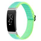 For Fitbit Inspire 2 Buckle Wave Braided Nylon Watch Band(Mint Green) - 1