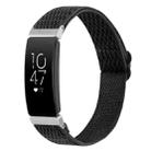 For Fitbit Inspire 2 Buckle Wave Braided Nylon Watch Band(Black) - 1