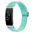 For Fitbit Inspire 2 Buckle Wave Braided Nylon Watch Band(Teal) - 1