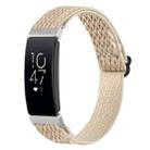 For Fitbit Inspire 2 Buckle Wave Braided Nylon Watch Band(Apricot) - 1