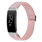 For Fitbit Inspire Buckle Wave Braided Nylon Watch Band(Pink) - 1