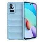 For Xiaomi Redmi 10 Magic Shield TPU + Flannel Phone Case(Light Blue) - 1