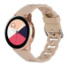 20mm Donut Hollow Silicone Watch Band(Apricot) - 1