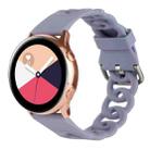 20mm Donut Hollow Silicone Watch Band(Lavender Grey) - 1