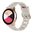 20mm Donut Hollow Silicone Watch Band(Starlight) - 1