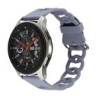 22mm Donut Hollow Silicone Watch Band(Lavender Grey) - 1