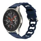 22mm Donut Hollow Silicone Watch Band(Midnight Blue) - 1