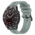 For Coros Apex 46mm/Apex Pro / Ticwatch Pro 3 22mm Vertical Solid Color Silicone Watch Band(Gray Green) - 1
