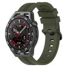 For Coros Apex 46mm/Apex Pro / Ticwatch Pro 3 22mm Vertical Solid Color Silicone Watch Band(Army Green) - 1