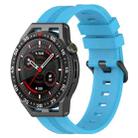 For Coros Apex 46mm/Apex Pro / Ticwatch Pro 3 22mm Vertical Solid Color Silicone Watch Band(Sky Blue) - 1