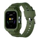 For Amazfit GTS 4 / 3 / 2 / 1 Universal Integrated Silicone Watch Band(Army Green) - 1