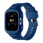 For Amazfit GTS 4 / 3 / 2 / 1 Universal Integrated Silicone Watch Band(Midnight Blue) - 1