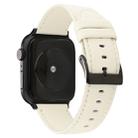 For Apple Watch Series 8&7 41mm / SE 2&6&SE&5&4 40mm / 3&2&1 38mm Cowhide Texture Leather Watch Band(White) - 1