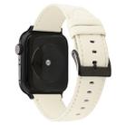 For Apple Watch Series 9&8&7 41mm / SE 3&SE 2&6&SE&5&4 40mm / 3&2&1 38mm Cowhide Texture Leather Watch Band(White) - 1
