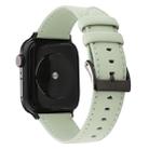 For Apple Watch Series 8&7 41mm / SE 2&6&SE&5&4 40mm / 3&2&1 38mm Cowhide Texture Leather Watch Band(Green) - 1