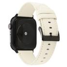 For Apple Watch Series 7 45mm / 6 & SE & 5 & 4 44mm / 3 & 2 & 1 42mm Cowhide Texture Leather Watch Band(White) - 1