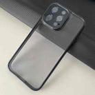 For iPhone 14 Pro Max Platinum Series Ultra-thin Transparent Phone Case(Black) - 1