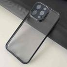 For iPhone 14 Pro Platinum Series Ultra-thin Transparent Phone Case(Black) - 1