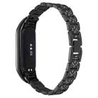 For Xiaomi Mi Band 4 / 3 Universal Three-beads Full Diamond Metal Watch Band(Black) - 1