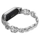 For Xiaomi Mi Band 6 / 5 Universal Diamond Metal Watch Band(Silver) - 1