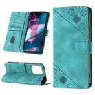 For Motorola Edge+ 2023 Skin-feel Embossed Leather Phone Case(Green) - 1