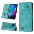 For Motorola Moto G Play 2023 / G Power 2022 Skin-feel Embossed Leather Phone Case(Green) - 1