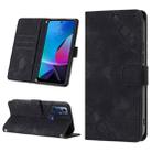 For Motorola Moto G Play 2023 / G Power 2022 Skin-feel Embossed Leather Phone Case(Black) - 1