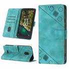 For Nokia C100 Skin-feel Embossed Leather Phone Case(Green) - 1