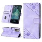 For Nokia G21 / G11 Skin-feel Embossed Leather Phone Case(Light Purple) - 1