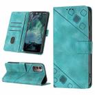 For Nokia G21 / G11 Skin-feel Embossed Leather Phone Case(Green) - 1