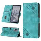 For Nokia X30 Skin-feel Embossed Leather Phone Case(Green) - 1