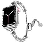 Full Diamond Metal Bracelet Watch Band For Apple Watch Series 8&7 45mm / SE 2&6&SE&5&4 44mm / 3&2&1 42mm(Silver) - 1