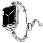 Full Diamond Metal Bracelet Watch Band For Apple Watch Series 8&7 41mm / SE 2&6&SE&5&4 40mm / 3&2&1 38mm(Silver) - 1