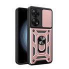 For OPPO Reno8 T 4G Sliding Camera Cover Design Phone Case(Rose Gold) - 1