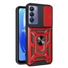 For Tecno Camon 18 / 18 P Sliding Camera Cover Design Phone Case(Red) - 1