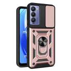 For Tecno Camon 18 / 18 P Sliding Camera Cover Design Phone Case(Rose Gold) - 1