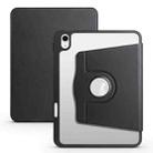 For iPad 10th Gen 10.9 2022 Acrylic 360 Degree Rotation Holder Tablet Leather Case(Black) - 1