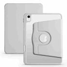 For iPad 10th Gen 10.9 2022 Acrylic 360 Degree Rotation Holder Tablet Leather Case(Fog Grey) - 1