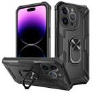For iPhone 14 Pro Max Warship Armor 2 in 1 Shockproof Phone Case(Black) - 1