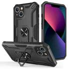 For iPhone 13 Warship Armor 2 in 1 Shockproof Phone Case(Black) - 1