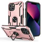 For iPhone 13 Warship Armor 2 in 1 Shockproof Phone Case(Rose Gold) - 1