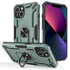 For iPhone 13 Warship Armor 2 in 1 Shockproof Phone Case(Dark Green) - 1