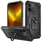 For iPhone 13 Pro Warship Armor 2 in 1 Shockproof Phone Case(Black) - 1