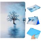 For Huawei MediaPad M5 10 Painted Horizontal Flat Leather Case with Sleep Function & Card Slot & Buckle Anti-skid Strip & Bracket & Wallet(Tree in Water) - 1