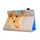 For iPad 2 / 3 / 4 Painted Horizontal Flat Leather Case with Sleep Function & Card Slot & Buckle Anti-skid Strip & Bracket & Wallet(Cute Cat) - 5