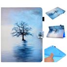 For iPad 2 / 3 / 4 Painted Horizontal Flat Leather Case with Sleep Function & Card Slot & Buckle Anti-skid Strip & Bracket & Wallet(Tree in Water) - 1