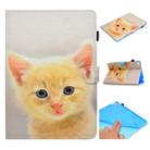 For iPad Air / Air 2 / iPad 9.7 / 2017 / 2018 Painted Horizontal Flat Leather Case with Sleep Function & Card Slot & Buckle Anti-skid Strip & Bracket & Wallet(Cute Cat) - 1