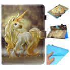 For iPad Pro 9.7 inch Painted Horizontal Flat Leather Case with Sleep Function & Card Slot & Buckle Anti-skid Strip & Bracket & Wallet(Unicorn) - 1